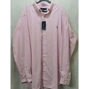 Polo Ralph Lauren Long Sleeve Button Green Pink Plaid 2XLT Shirt $110 msrp NWT